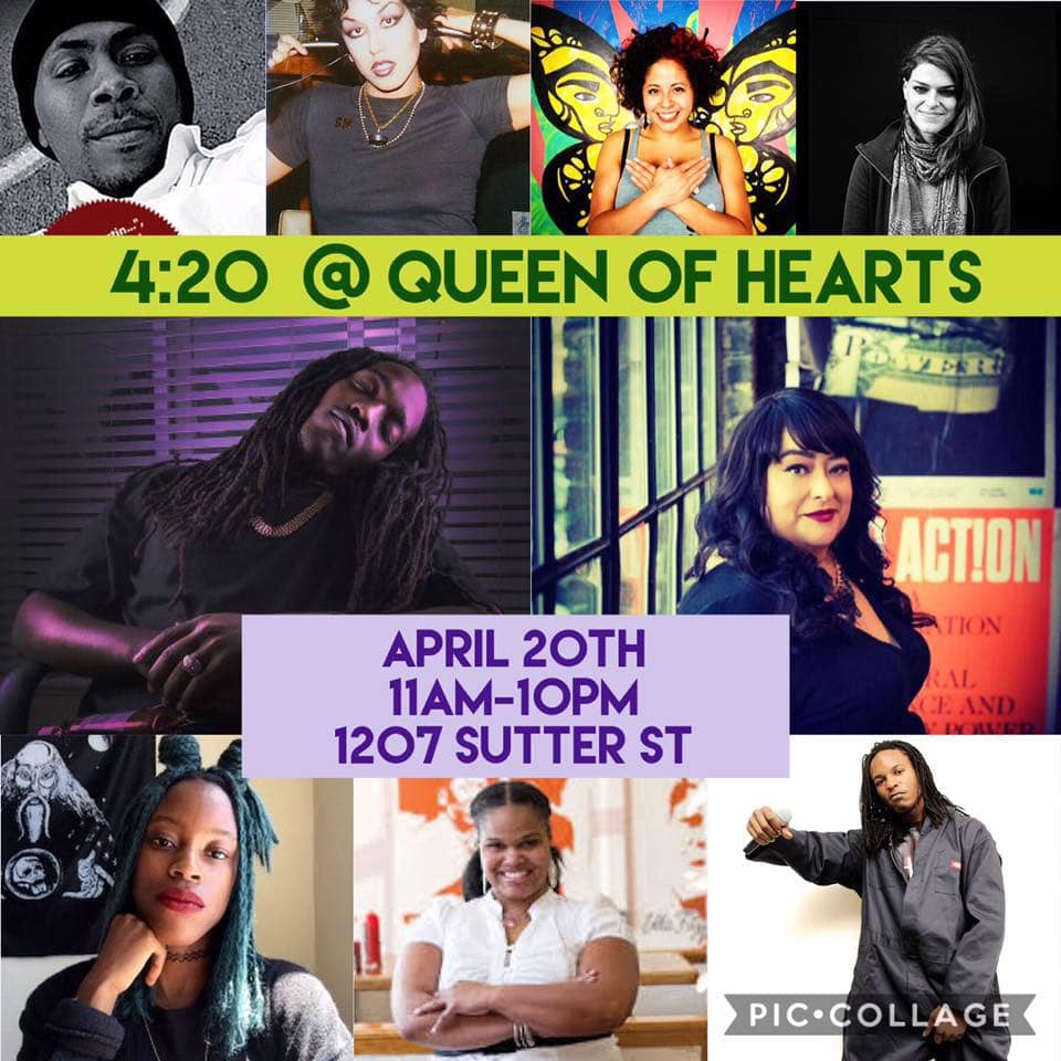 Queen-of-Hearts-flier, Melonie and Melorra Green speak on the economic and medical benefits of marijuana, Culture Currents 