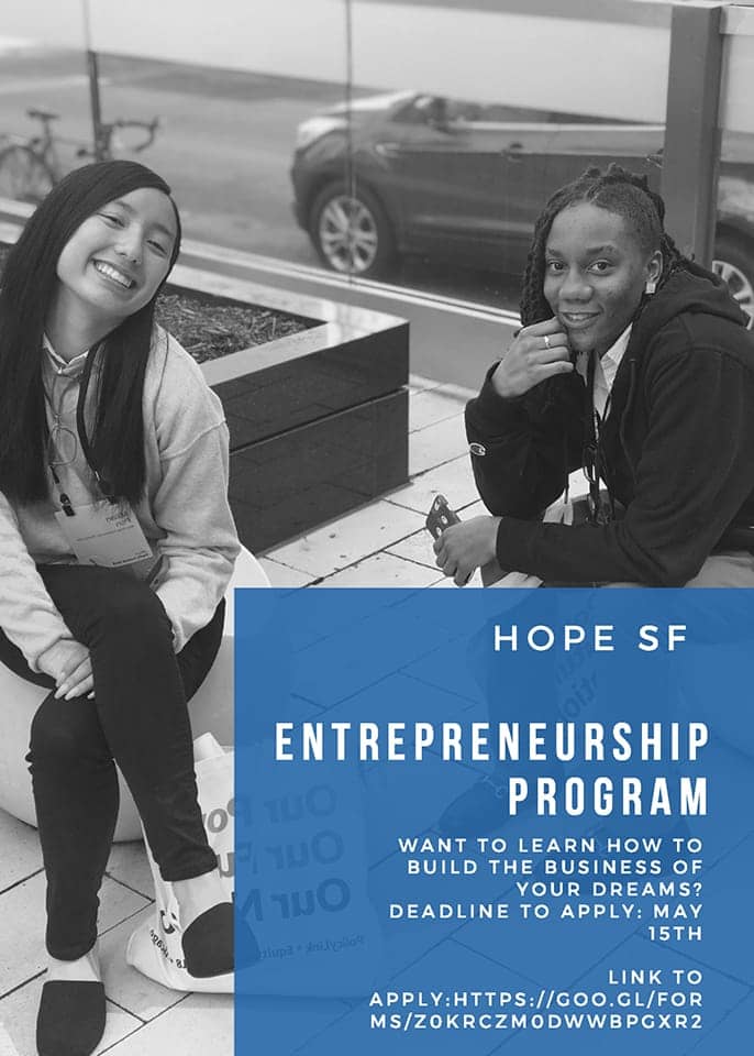 Hope-SF-Entrepreneurship-Program-1, Hope SF Entrepreneurship Program - apply by May 15, Opportunities 