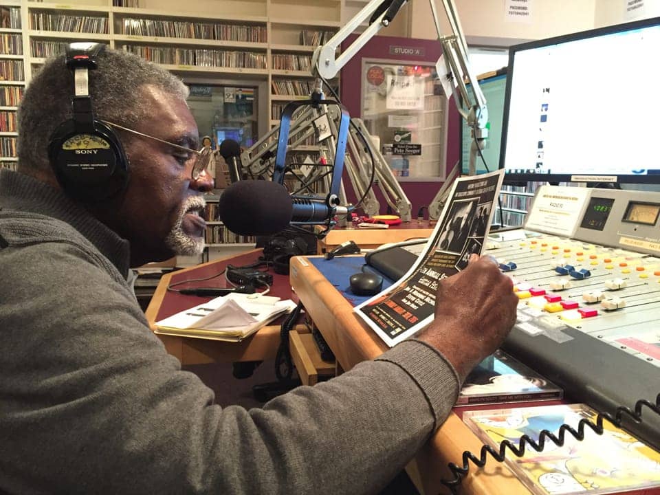 Elbert-‘Big-Man’-Howard-hosts-Jazz-Connections-on-KRCB-FM-Rohnert-Park-1-by-Gabe-Meline-web, Rest in power, Elbert ‘Big Man’ Howard, founding father of the Black Panther Party, World News & Views 