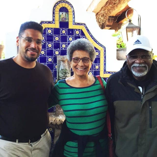 Professors-Darius-Spearman-Roberta-Alexander-welcome-Elbert-‘Big-Man’-Howard-to-San-Diego-0615-by-Carole-Hyams-Howard, Rest in power, Elbert ‘Big Man’ Howard, founding father of the Black Panther Party, World News & Views 