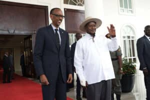 Presidents-Kagame-Museveni-before-meeting-at-State-House-Entebbe-0318-by-AFP-300x200, Paul Kagame’s paranoia strikes deep, World News & Views 