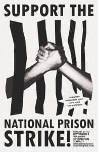 Support-the-National-Prison-Strike-hands-clasp-thru-bars-0818-graphic-194x300, Reports of National Prison Strike retaliation and repression slowly manage to emerge, Behind Enemy Lines 