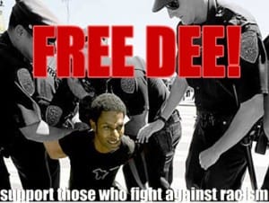 dee-allen-arrested-city-hall-protesting-minute-men-demo-073008-300x226, Free Dee Allen, Local News & Views 