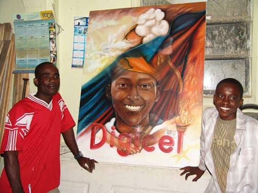 Rosemond-Jolissaint-rt-painter-of-portrait-of-Digicel-Haitis-American-Idol-victory-20073, A musical tribute to Fr. Jean-Juste by Rosemond Jolissaint, Radio & Audio 