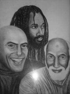 Hugo-Pinell-Mumia-Abu-Jamal-Nuh-Washington-drawing-by-Kiilu-226x300, Hugo Pinell: Is 42 years in isolation about to end?, Abolition Now! 