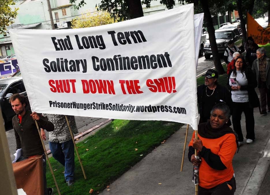 California-prisoner-hunger-strike-solidarity-rally-march-CDCR-HQ-Sacramento-101511-by-Bill-Hackwell, Prisoners’ families and advocates to speak out at legislative hearing Feb. 25 on solitary confinement and plan to renew hunger strike, Abolition Now! 