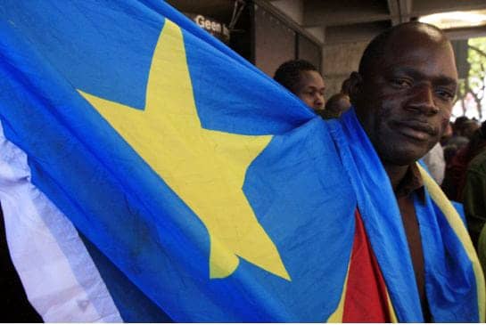 CongoFlagSupporter, South African police arrest Congo rebels, World News & Views 