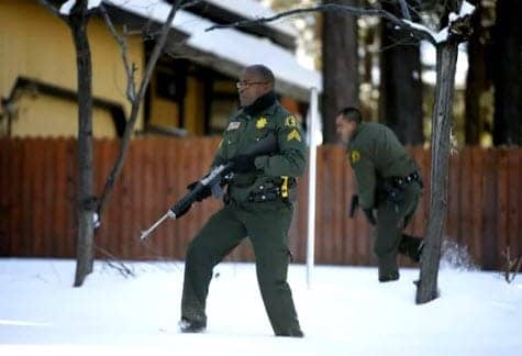 Deputies-hunting-Christopher-Dorner-approach-cabin-021313, How law enforcement and media covered up the plan to burn Christopher Dorner alive, News & Views 