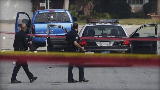 Truck-2-women-shot-by-LAPD-in-Chris-Dorner-manhunt-020713-by-Chris-Carlson-AP, Cop-on-cop crime in LA: American blowback, News & Views 