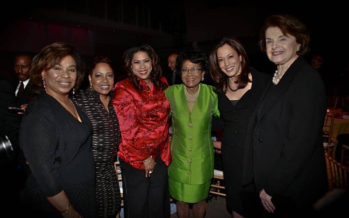 Belva-Davis-tribute-unk-unk-Darolyn-Davis-Belva-Davis-Kamala-Harris-Dianne-Feinstein-YBCA-022313-by-Cordetta-Spells, Belva Davis: ‘Never in my wildest dreams’ – What a night to remember, Culture Currents 