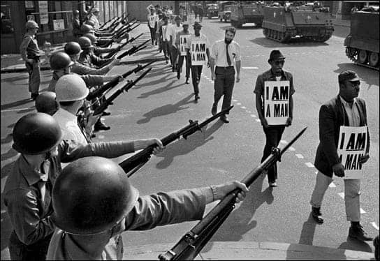I-am-a-man-guns-tanks-Memphis-1968-by-Bettmann-CORBIS, Solidarity and solitary: When unions clash with prison reform, Abolition Now! 