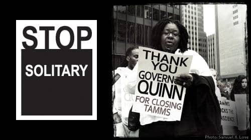 Thank-you-Gov-Quinn-for-closing-Tamms-Stop-Solitary-poster, Solidarity and solitary: When unions clash with prison reform, Abolition Now! 