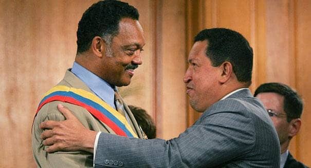 Jesse-Jackson-given-sash-by-Hugo-Chavez-Miraflores-Palace-082905-by-AP, Chavez’ legacy, African solidarity and the African American people, World News & Views 
