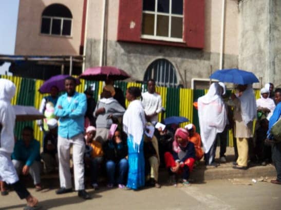 Ethiopia-waiting-in-line-at-bank-for-subsidized-condo-lottery-Addis-Ababa-0613-by-Wanda, Wanda in Africa, World News & Views 