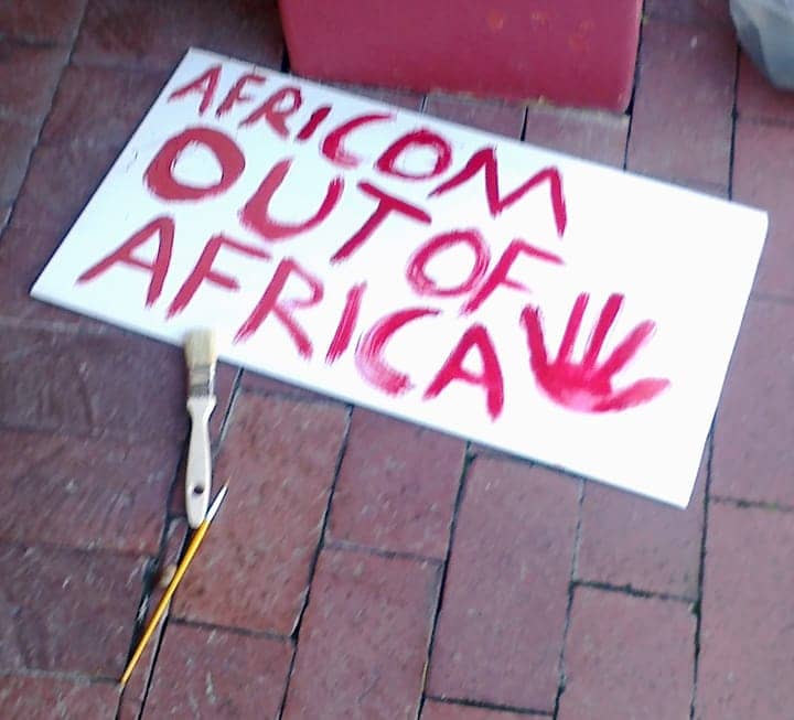NObama-Coalition-Cape-Town-South-Africa-protest-sign-Africom-out-of-Africa-062213, NObama! South Africans prepare to protest Obama visit, World News & Views 