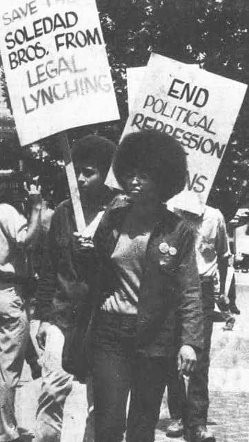 Angela-Davis-Jonathan-Jackson-march-to-free-George-Jackson-Soledad-Bros-1970, New on DVD: ‘Free Angela and All Political Prisoners’, Culture Currents 