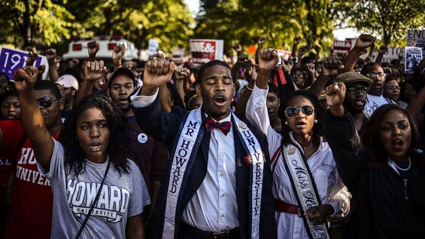 Howard-University-students-march-from-campus-to-Lincoln-Memorial-50th-anniversary-March-on-Washington-by-James-Lawler-Duggan-Reuters, The 2013 March on Washington: Where do we go from here?, News & Views 
