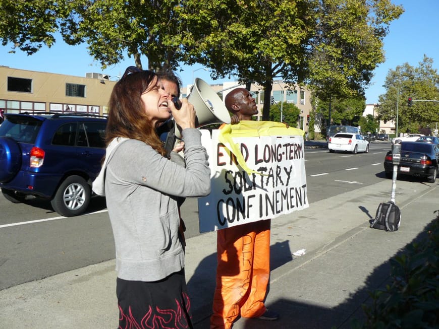 60-hour-solidarity-fast-ends-bullhorn-message-to-Gov.-Brown-27th-Telegraph-Oakland-090713, Holding Brown accountable: 60-hour fast held outside Gov. Brown’s condo in solidarity with prison hunger strikers, Abolition Now! 