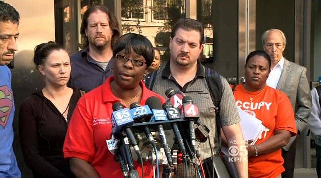 SEIU-Negotiator-Antoinette-Bryant-announces-BART-strike-101713-by-CBS, BART unions shocked about collapse of negotiations, Local News & Views 