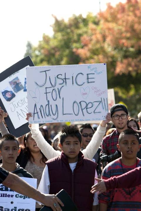 Justice-for-Andy-Lopez-march-youth-102913-by-Malaika-web, Andy Lopez, 13, murdered by cop with ‘mean gene’, Local News & Views 