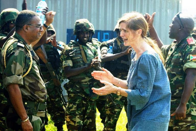 US-Ambassador-to-UN-Samantha-Power-Burundian-soldiers-transported-to-Central-African-Republic-by-US-1213, Samantha Power’s latest crusade: Central African Republic, World News & Views 