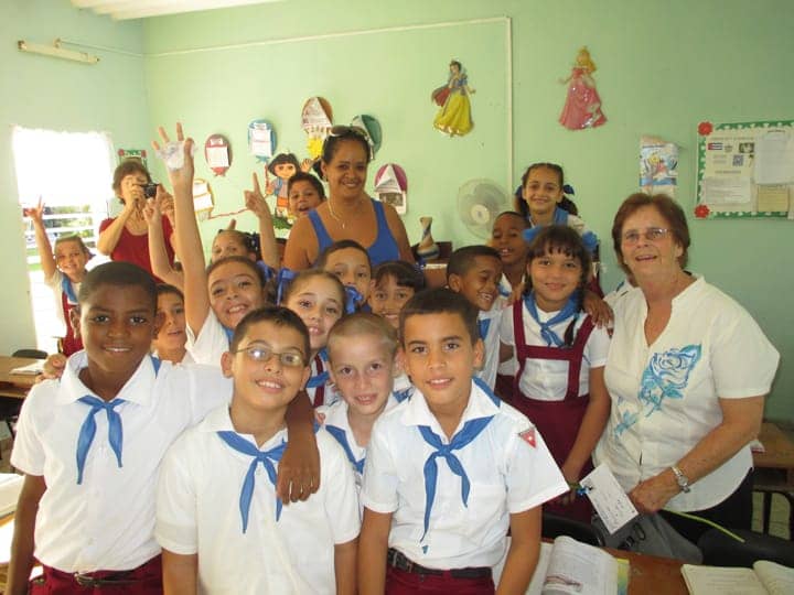 Richmond-Regla-Cuba-Tour-Tarnel-Abbott-students-teacher-Juan-Blandino-Elem.-School-Regla-1213-courtesy-Tarnel-Abbott, Richmond’s people to people delegation: How beautiful is Cuba!, World News & Views 