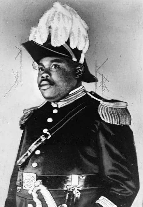 Marcus-Garvey-in-feathered-helmut-web, Marcus Garvey, the African Union, the African Diaspora, World News & Views 
