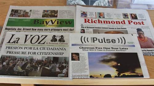 Richmond-papers-Bay-View-Post-La-Voz-Pulse-0214, Chevron joins news publisher wars in Richmond, Local News & Views 