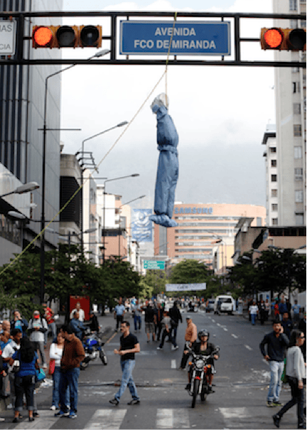 Mock-anti-government-lynching-in-wealthy-Chacao-Caracas-Venezuela-030514-1-by-News24.com_, Racism sin vergüenza in the Venezuelan counter-revolution, World News & Views 