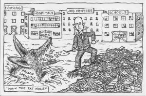 Budget-cartoon-0114-Gov.-Brown-said-2013-We-cant-pour-more-and-more-dollars-down-the-rat-hole-of-incarceration-by-Noah-Miska-of-Sin-Barras-300x199, The story behind the 2015 California Budget Act, News & Views 