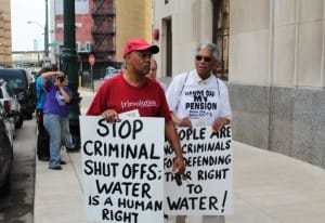 Detroit-Freedom-Friday-protest-water-shut-offs-060614-by-Ryan-Felton-300x206, ‘We are hiding out with no water’: Detroit privatizers deny poor people their right to water, News & Views 