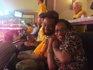 Lovebirds-Kevin-Weston-Lateefah-Simon-Warriors-game-Oakland-050114-web-300x225, Kevin Weston, maker of media-makers, Local News & Views 