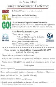 Childcare-Registration-English-194x300, SFUSD holds Second Annual Family Empowerment Conference, Local News & Views 