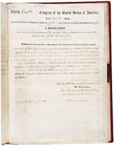 13th-Amendment-as-originally-handwritten-02011865-234x300, Prisoners’ Agreement to End Hostilities as the basis for the abolition of ‘legal’ slavery, Abolition Now! 