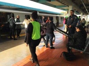 Black-Lives-Matter-West-Oakland-BART-shut-down-both-ways-112814-3-by-Alicia-Garza-300x225, Blackout Collective obstructs BART trains on Black Friday in protest of police killings, Local News & Views 