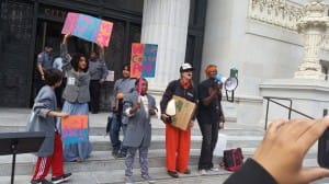 Where-Can-We-Pee-protest-Oakland-City-Hall-by-Heidy-PNN-RYME-Youth-Skola-300x168, Where can we pee? Auntie Francis Love Mission and the criminalization of poor residents of North Oakland, Local News & Views 