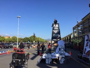 Justice-for-Yuvette-Henderson-watch-tower-altar-outside-Home-Depot-Emeryville-022115-by-Alyssa-300x225, Black Lives Matter activists shut down Emeryville Home Depot for 5 hours, demand answers in police murder of Yuvette Henderson, Local News & Views 