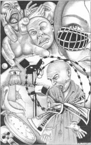 SHU-madness-art-by-Michael-D.-Russell-web-188x300, Nurse Paul Spector blows the whistle on torture in a California prison, Abolition Now! 