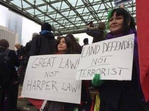 First-Nations-defenders-protest-Canadian-Anti-Terrorism-Act-C-51-300x225, A terrorist under every bed in Canada, World News & Views 