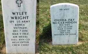Sp5-Wyley-Ouida-Wrights-headstones-Arlington-National-Cemetery-300x185, Love story at Arlington National Cemetery, Culture Currents 