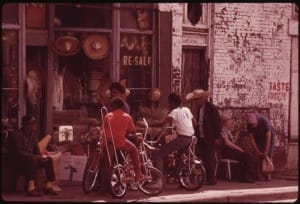 Chicago-South-Side-sidewalk-merchandise-kids-old-folks-by-1973-John-H.-White-web-300x204, John H. White: Legendary photojournalist, Culture Currents 