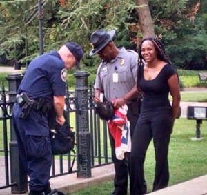 Bree-Newsome-arrested-after-removing-Confederate-flag-from-SC-capitol-062715-by-danteberry-Instagram-300x283, Bree Newsome describes her role in persuading South Carolina to banish slavery flag, News & Views 
