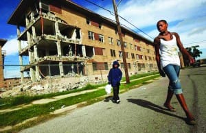 New-Orleans-public-housing-demolition-300x194, New Orleans Katrina Pain Index at 10: Who was left behind?, News & Views 