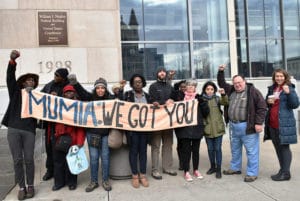 Mumia-Hep-C-court-hearing-Mumia-We-got-you-supporters-outside-federal-courthouse-Scranton-121815-by-Joe-Piette-300x201, At Mumia’s Hep C hearing, ‘We rocked the court!’, Abolition Now! 