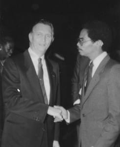Muhammad-al-Kareem-meets-newly-elected-Jamaica-Pres-Edward-Seaga-at-NNPA-convention-there-c.-1989-web-245x300, Bay View founding publisher: I was inspired by Malcolm, Martin, Elijah and the 1966 HP Uprising, Local News & Views 