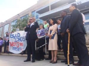 Philly-DA-candidate-Larry-Krasner-supporters-campaign-Build-schools-not-jails-Krasner-4-DA-by-Richard-Garella-Krasner-for-DA-300x224, How prisoners organized to elect a just DA in Philly, News & Views 
