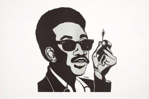 H.-Rap-Brown-Man-with-Match-art-by-Emory-Douglas-1967-cy-All-of-Us-or-None-300x199, The unofficial gag order of Jamil Al-Amin (H. Rap Brown): 16 years in prison, still not allowed to speak, Abolition Now! 