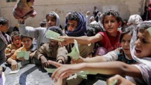 Yemeni-children-reach-for-food-rations-Sanaa-0417-by-Hani-Mohammed-AP-300x169, No love for Yemen?, World News & Views 
