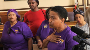 Angry-SEIU-1021-members-at-meeting-032818-by-Labor-Video-Project-web-300x169, Stop privatization of SF General Hospital pharmacy and other departments, workplace bullying and systemic racism – speak out and press conference Jan. 23 noon, Local News & Views 