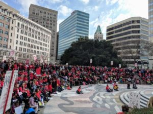 Teachers-rally-Oscar-Grant-Ogawa-Plaza-supporting-teachers’-strikes-in-LA-next-month-Oakland-011219-by-Muna-Danish-KQED-300x225, Fremont High teachers call another OUSD sick-out, Local News & Views 